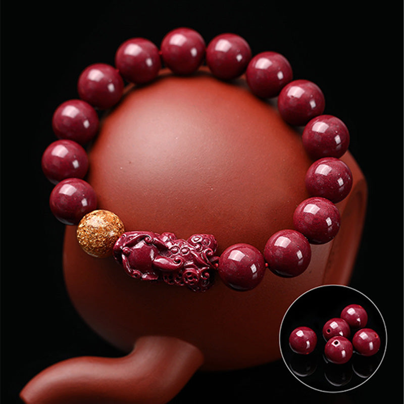 Wear FengShui Tibetan Cinnabar Pixiu Calm Bracelet