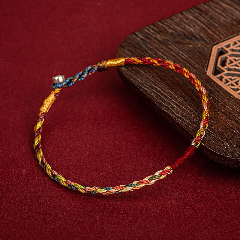 Wear FengShui Handmade Five Color Thread Luck Couple Child Adult Bracelet