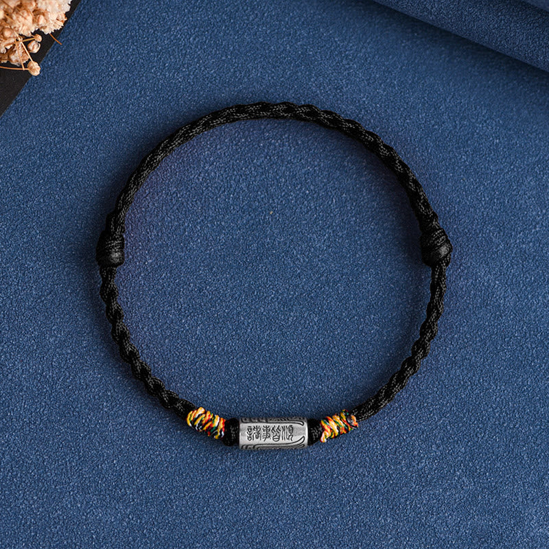 Wear FengShui Handcrafted 925 Sterling Silver Everything Goes Well Design Protection Strength Bracelet Anklet