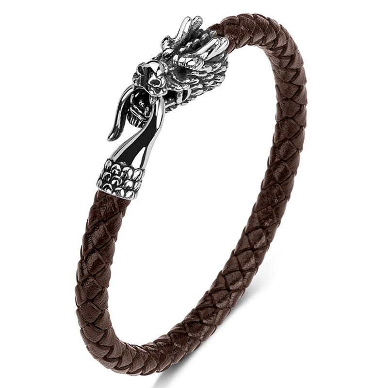 Wear FengShui Dragon Titanium Steel Protection Luck Bracelet