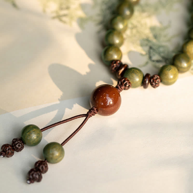 Wear FengShui Green Sandalwood Positive Peace Bracelet