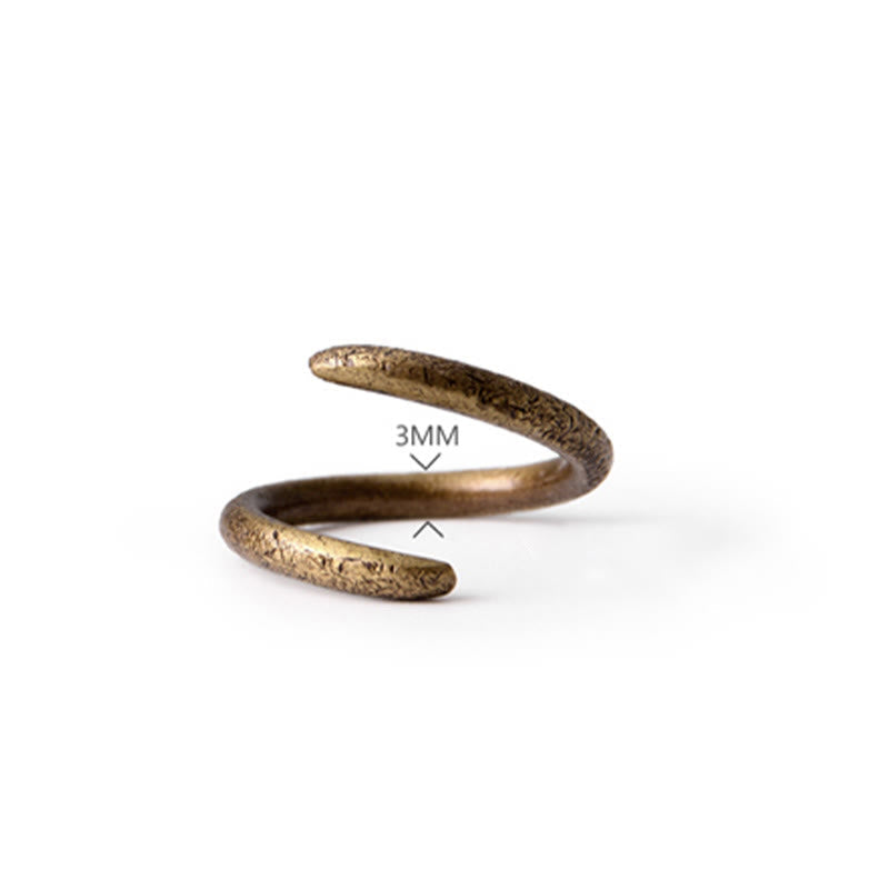 Wear FengShui Simple Design Copper Luck Adjustable Ring