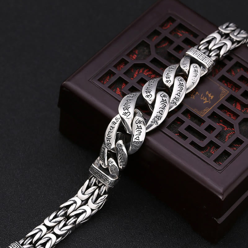 Wear FengShui Om Mani Padme Hum Engraved Peace Purity Bracelet