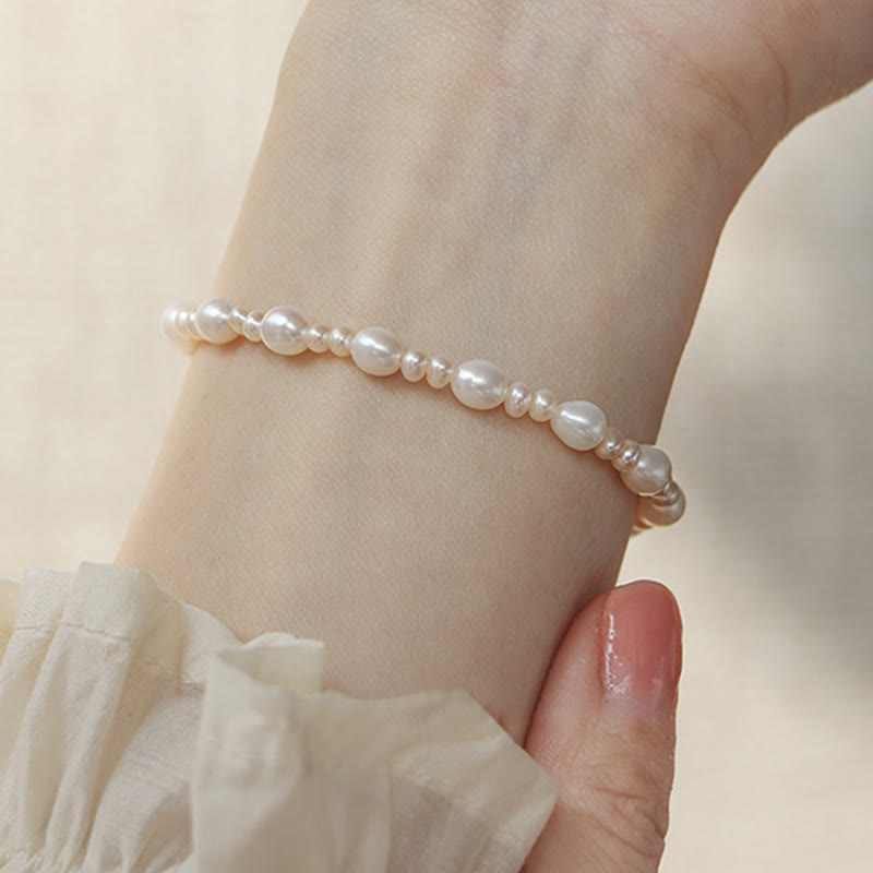 Wear FengShui Natural Flower Pearl Sincerity Bead Bracelet