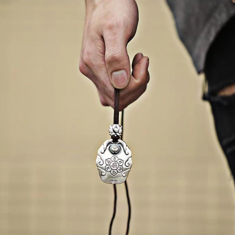 Wear FengShui Chinese Zodiac Natal Buddha Om Mani Padme Hum Lotus Compassion Necklace Pendant