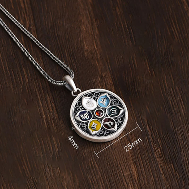 Wear FengShui Tibetan Om Mani Padme Hum Purity Necklace Pendant