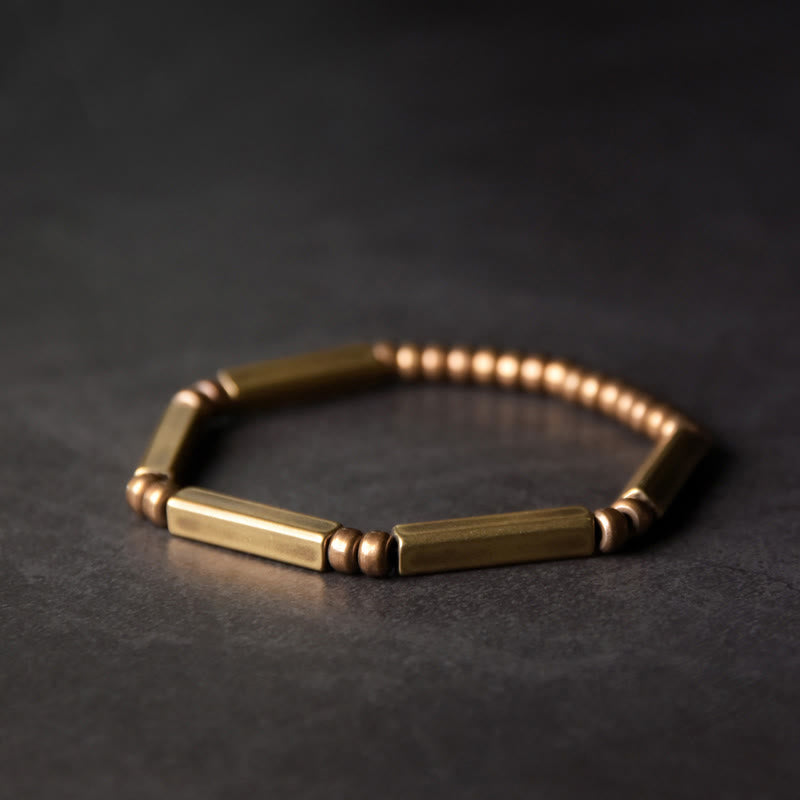 Wear FengShui Tibetan Simple Design Copper Wealth Luck Bracelet
