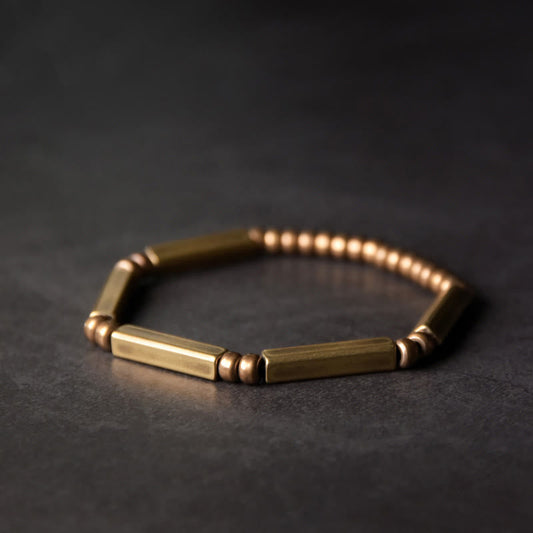 Wear FengShui Tibetan Simple Design Copper Wealth Luck Bracelet