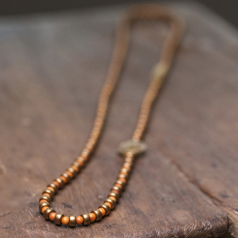 Wear FengShui Retro Olive Pit Copper Wealth Bracelet