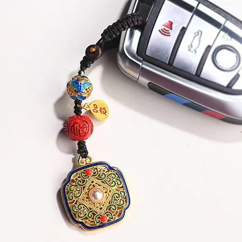 Wear FengShui Fu Character Blessing Ruyi Charm Key Chain