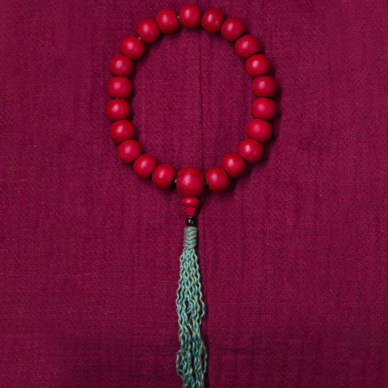 Wear FengShui Abelia Biflora Wood Warding Off Evil Spirits Wrist Mala