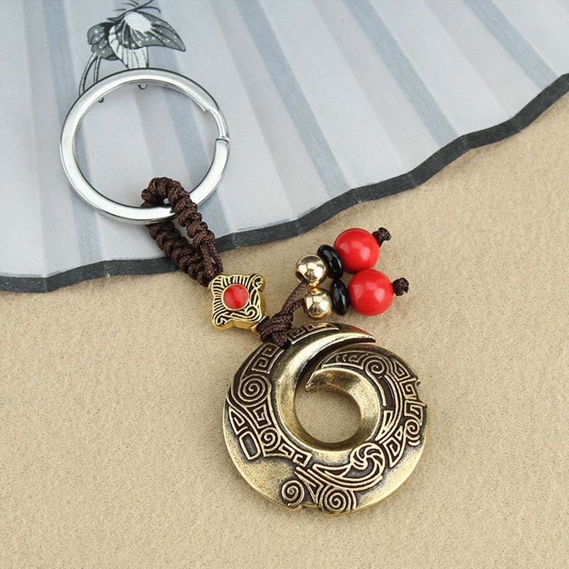 Wear FengShui Good Luck Fortune Copper Wealth Key Chain