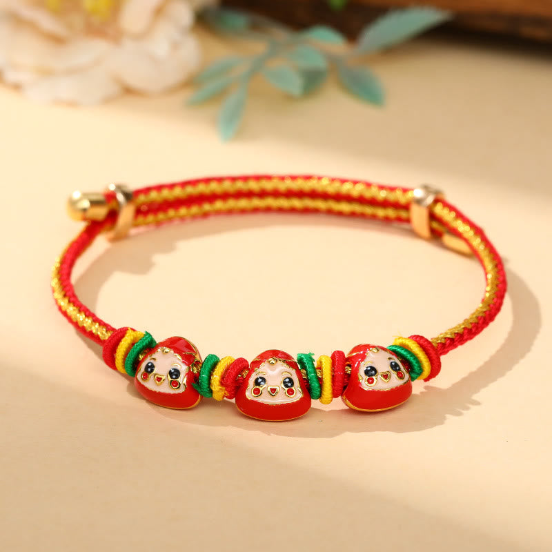 Wear FengShui Colorful Rope Zongzi Pattern Luck Handmade Child Adult Bracelet