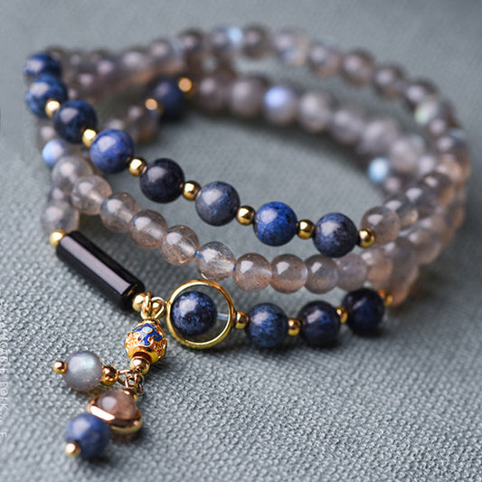 Wear FengShui Moonstone Lazurite Calm Healing Positive Bracelet