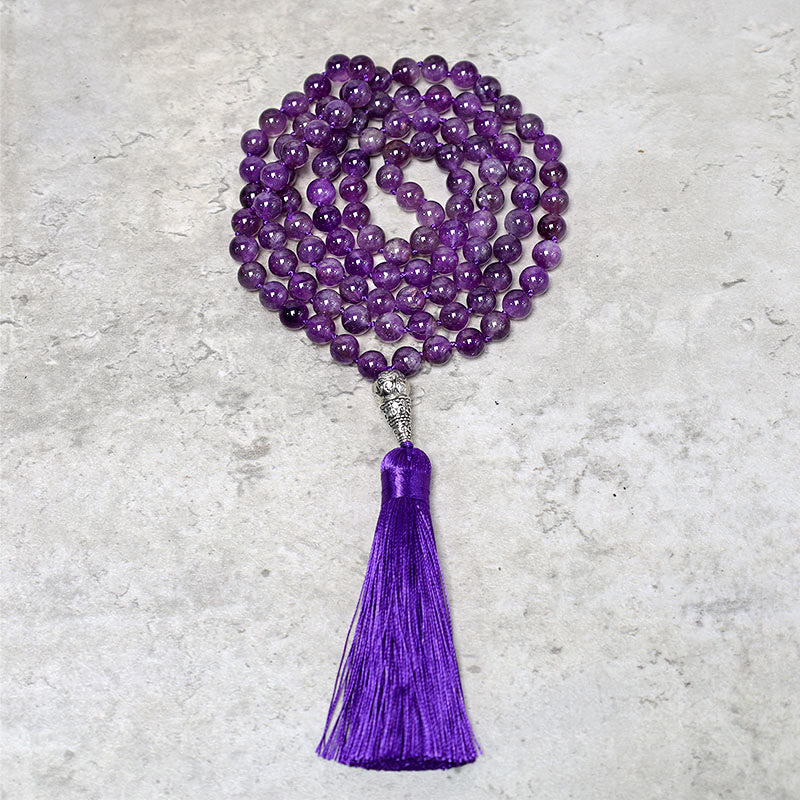 Wear FengShui Tibetan 108 Mala Beads Necklace Yoga Meditation Prayer Beads Necklace
