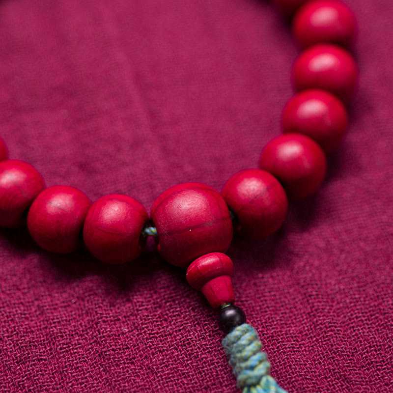 Wear FengShui Abelia Biflora Wood Warding Off Evil Spirits Wrist Mala
