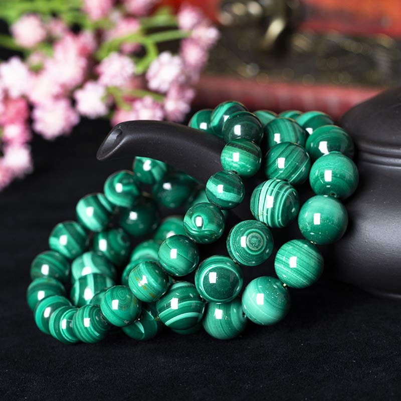 Wear FengShui Natural Malachite Protection Calmness Bracelet