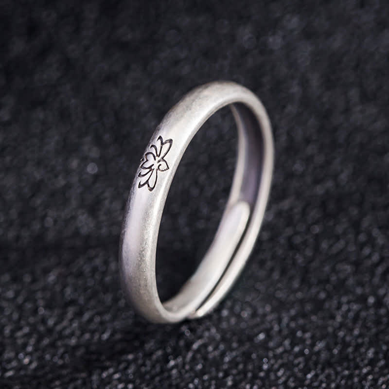 Wear FengShui 925 Sterling Silver Lotus Flower Enlightenment Ring