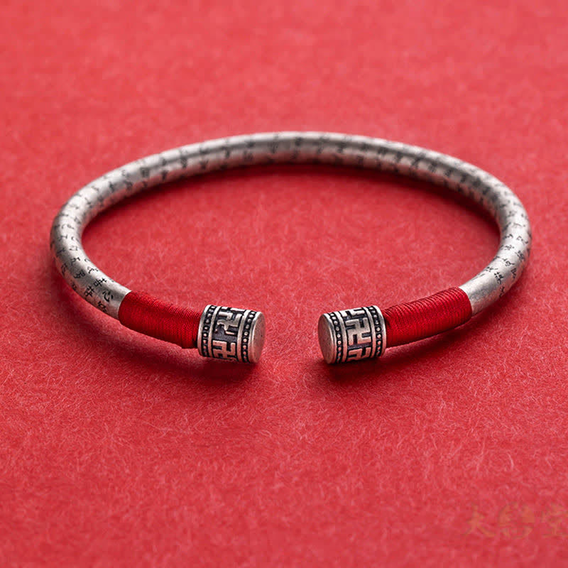 Wear FengShui Tibet Om Mani Padme Hum Luck Red String Bracelet Bangle