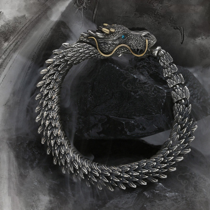 Wear FengShui Nordic Dragon Handmade Amulet Luck Protection Chain Bracelet