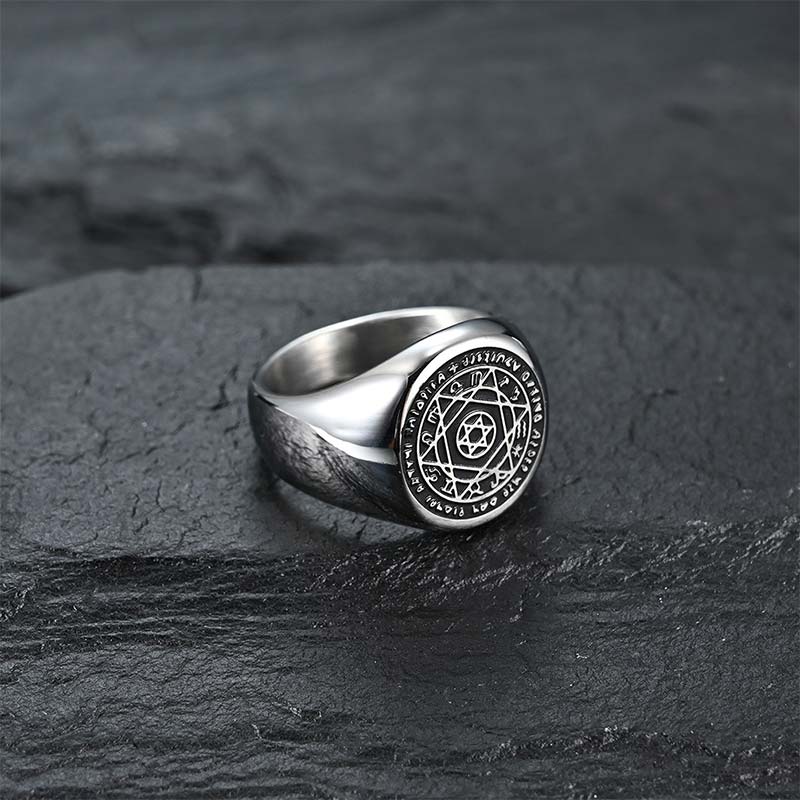 Wear FengShui 12 Constellations of the Zodiac Star of David Protection Ring
