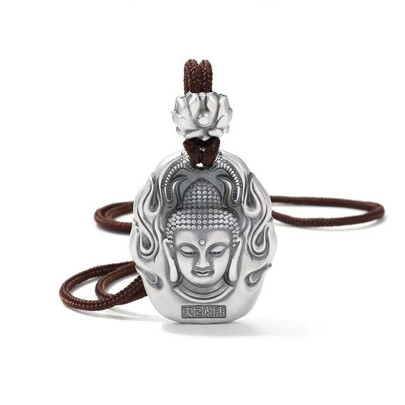 Wear FengShui Chinese Zodiac Natal Buddha Om Mani Padme Hum Lotus Compassion Necklace Pendant