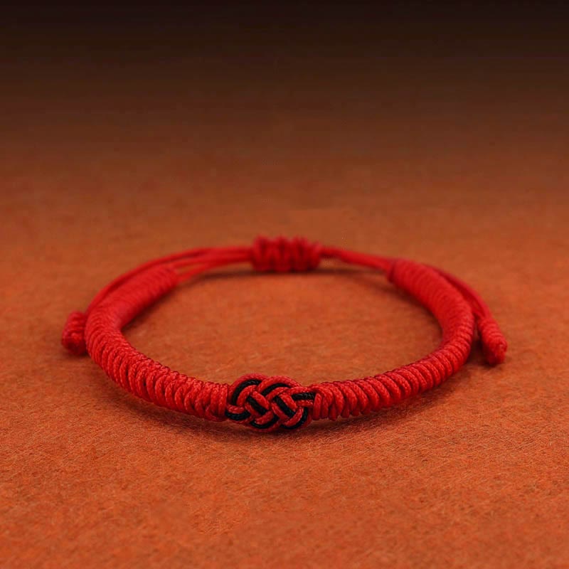 Wear FengShui 2Pcs Tibetan Luck Chinese Knot Protection String Bracelet