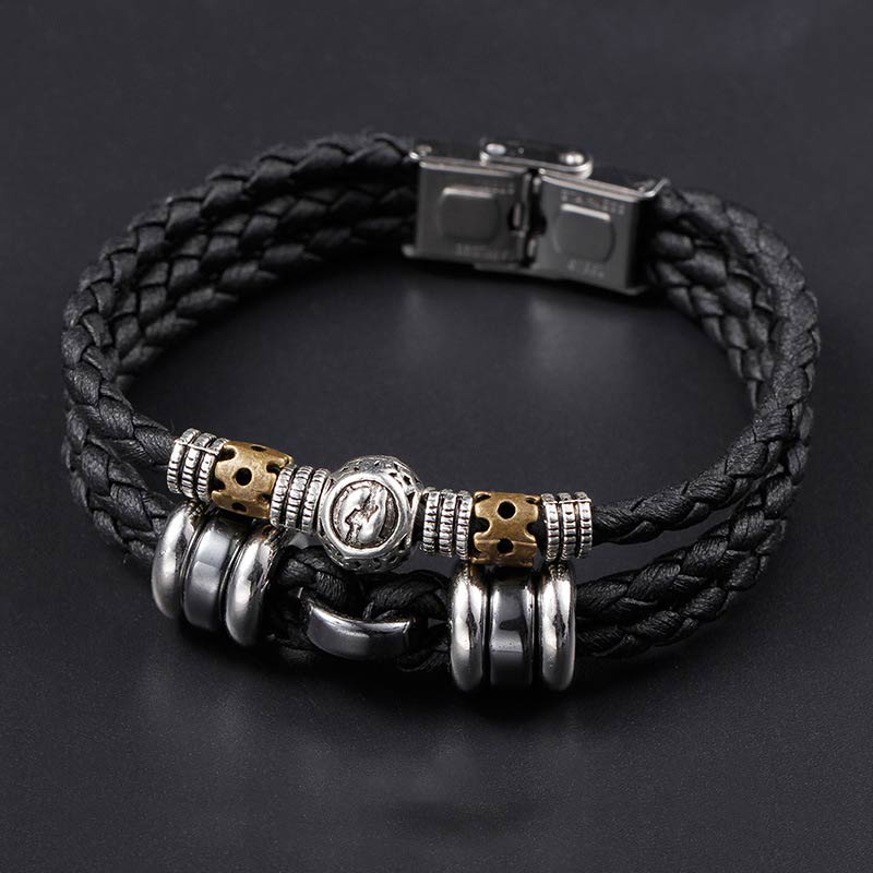 Wear FengShui 12 Constellations of the Zodiac Hematite Protection Bracelet