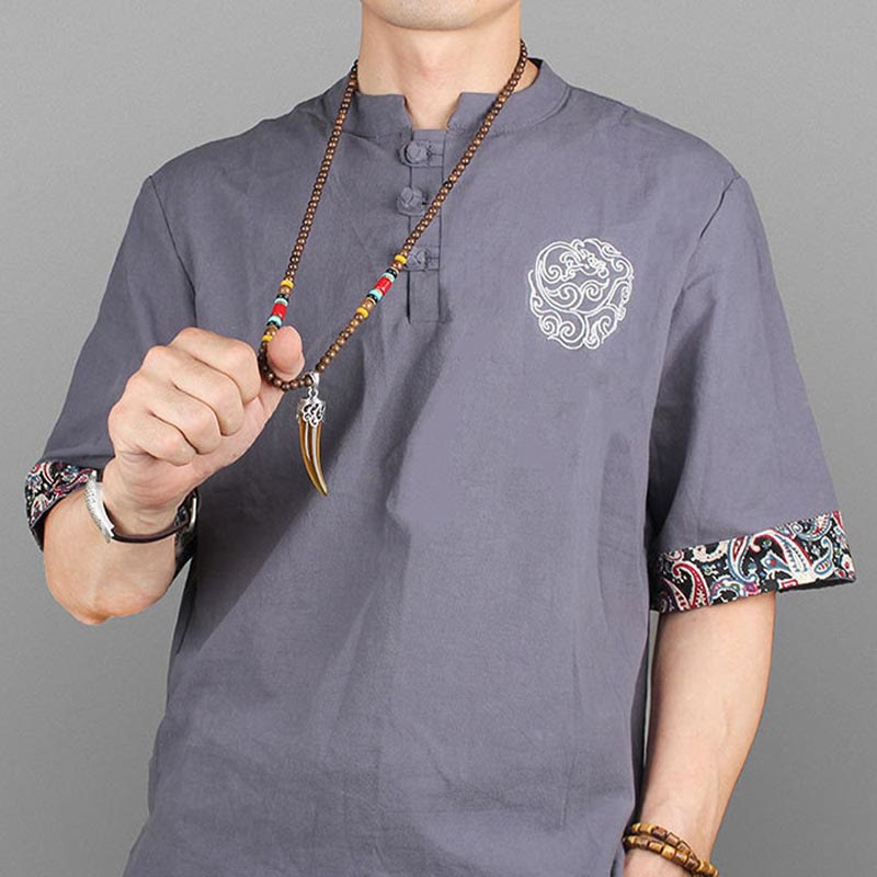 Wear FengShui Wenge Wood Turquoise Stone Horn Style Protection Meditation Necklace Pendant