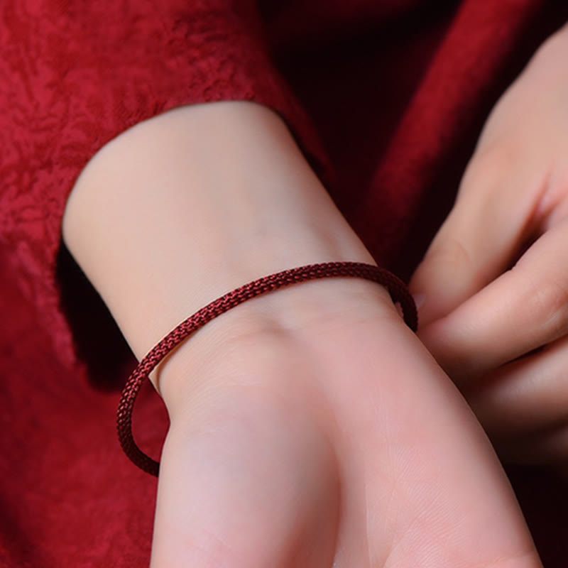 Wear FengShui Simple Design Handmade Luck Braid String Cuff Bracelet