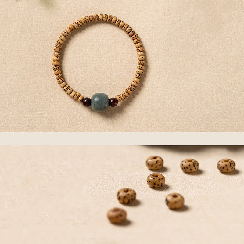 Wear FengShui Bodhi Seed Small Leaf Red Sandalwood Wisdom Bracelet
