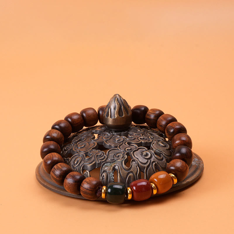Wear FengShui Ebony Wood Rosewood Peace Balance Bracelet