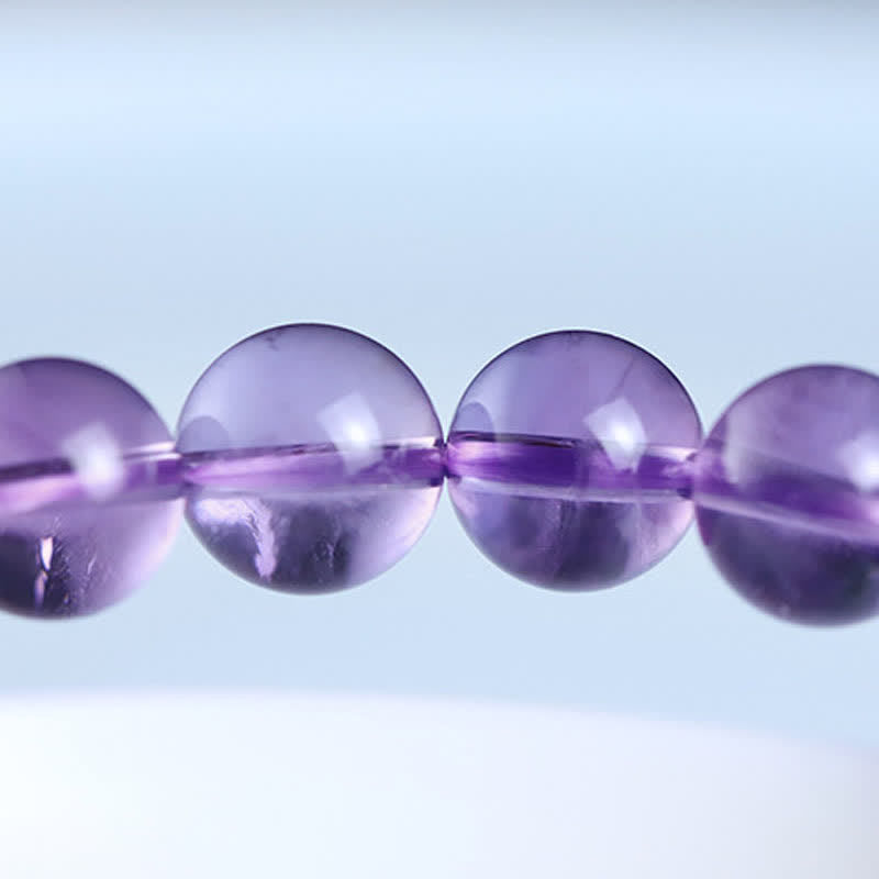 Wear FengShui Natural Amethyst Crystal Hetian Jade Healing Charm Bracelet
