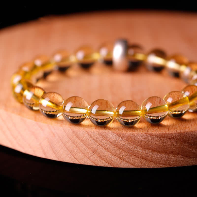 Wear FengShui 925 Sterling Silver Chinese Zodiac Natal Buddha Citrine Protection Bracelet