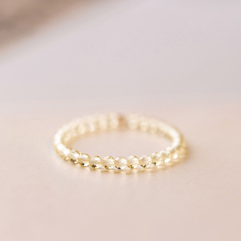 Wear FengShui Natural Citrine Happiness Prosperity Ring