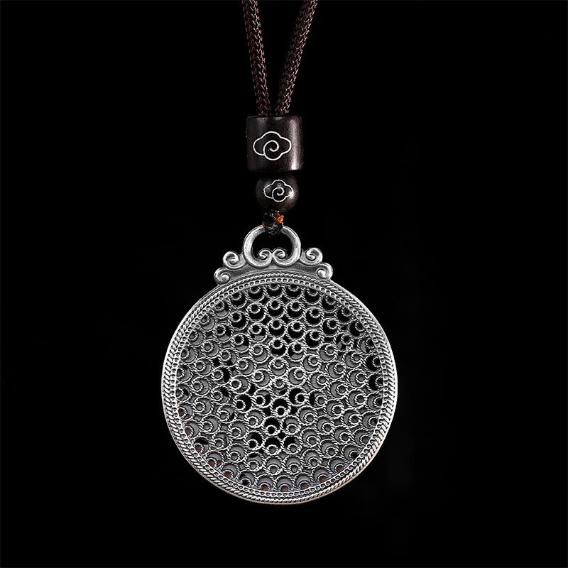 Wear FengShui 990 Sterling Silver Phoenix Luck Protection Necklace Pendant