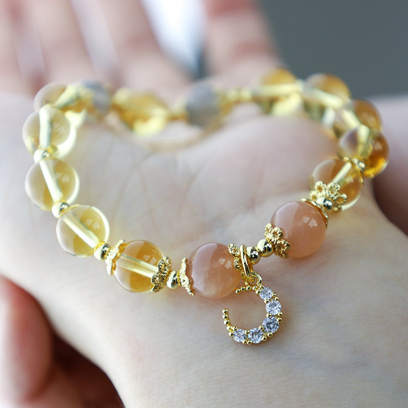 Wear FengShui Blessed Moon Citrine Abundant Energy Bracelet