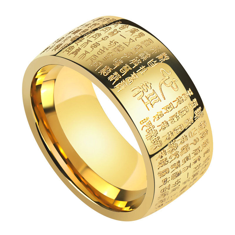 Wear FengShui FengShui Buddhism Ancient Heart Sutra Lucky Ring