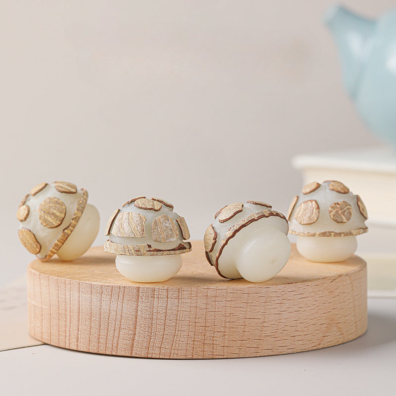 Exquisitely Carved Bodhi Mushroom with Natural Skin – Cute & Lucky!