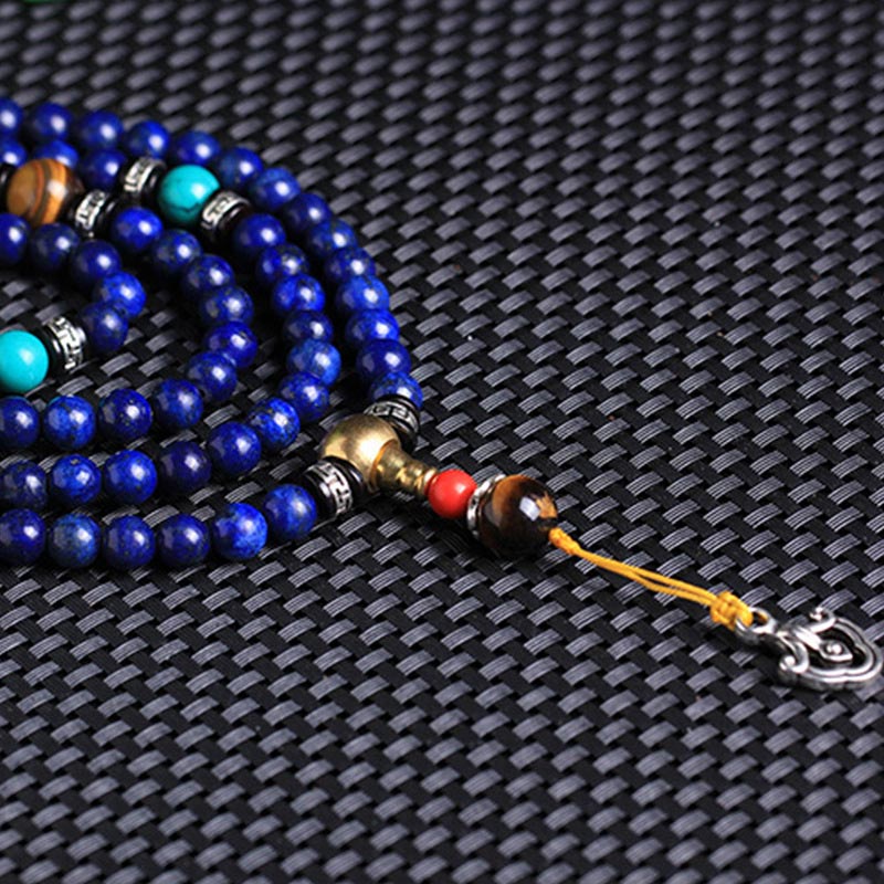 Wear FengShui 108 Beads Lazurite Positive Bracelet Mala