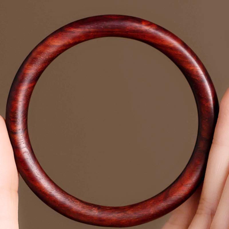 Wear FengShui Tibetan Small Leaf Red Sandalwood Ebony Green Sandalwood Protection Bracelet Bangle