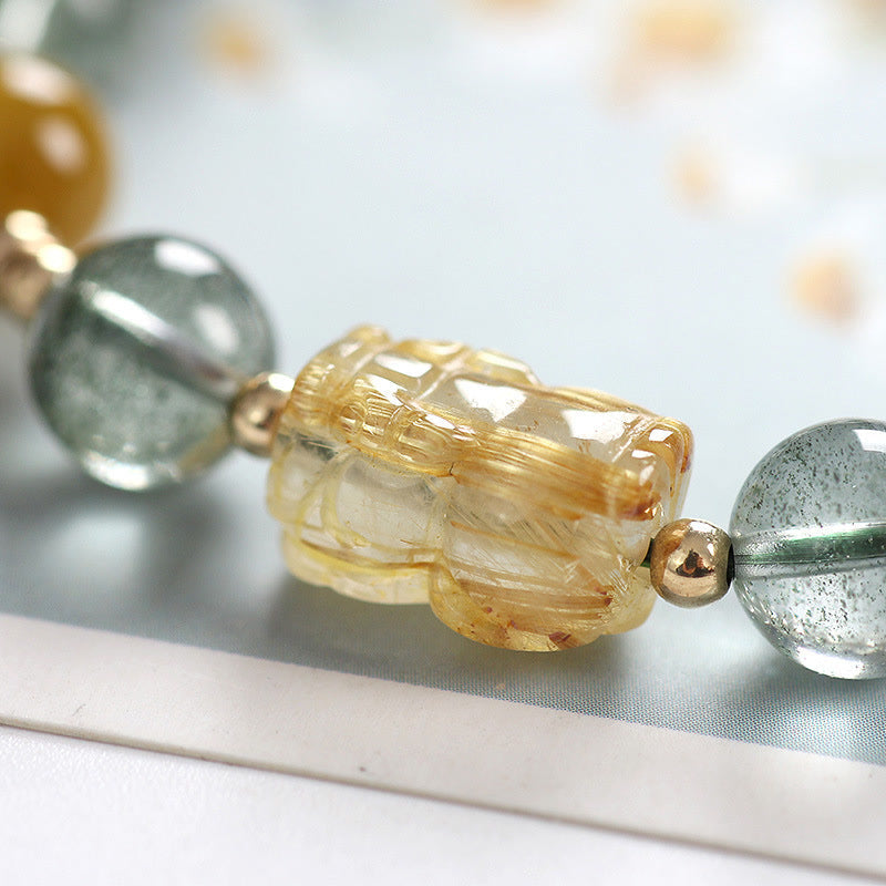 Wear FengShui Green Phantom Citrine PiXiu Confidence Bracelet