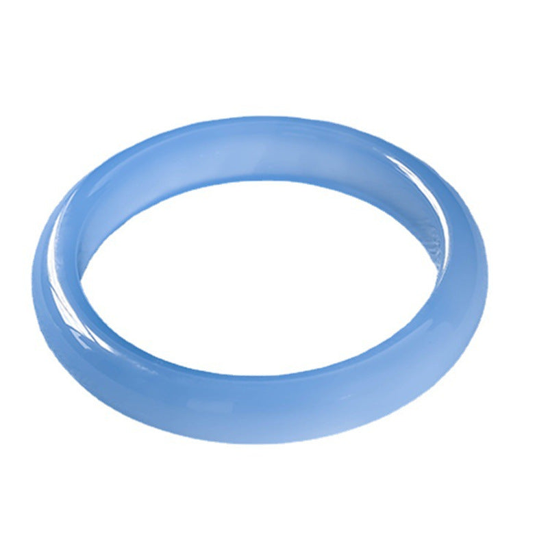 Wear FengShui Blue Chalcedony Emotional Balance Bracelet Bangle