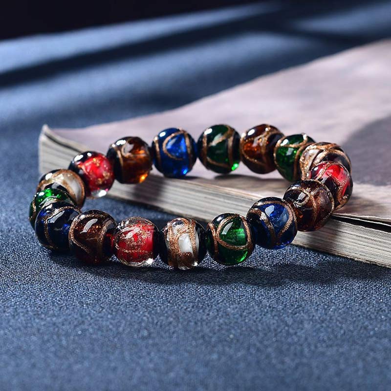 Wear FengShui Colorful Liuli Glass Bead Luck Bracelet