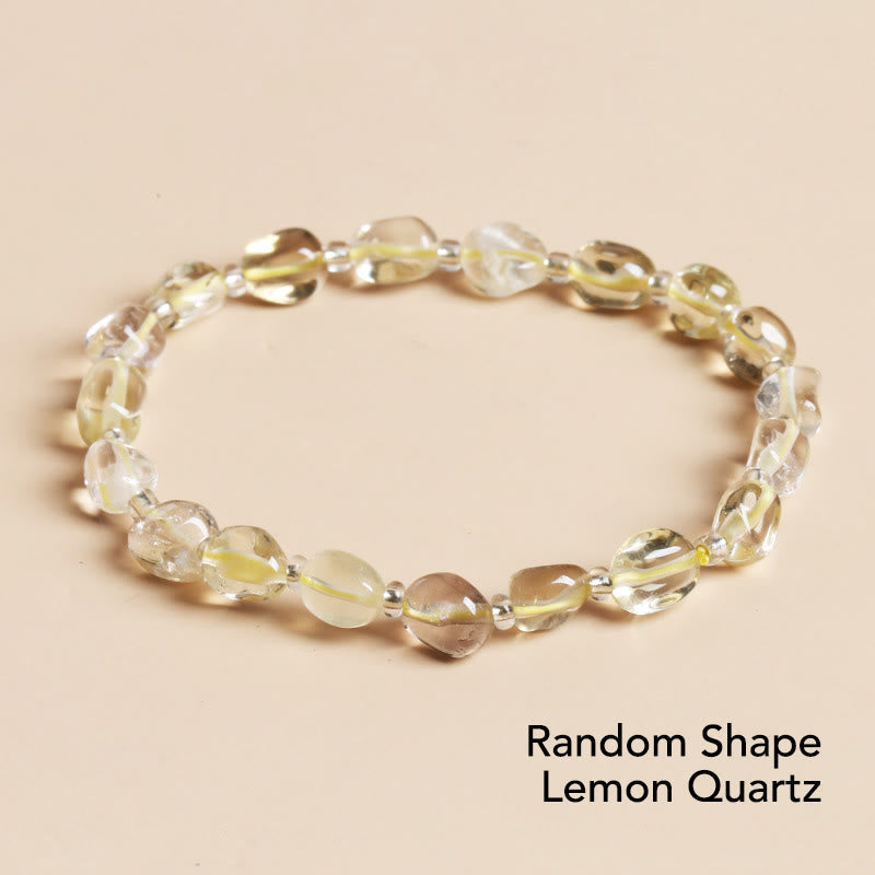 Wear FengShui Natural Irregular Shape Stone Crystal Meditation Balance Bracelet