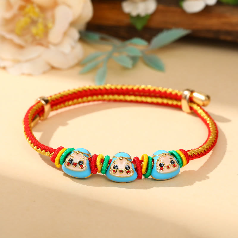 Wear FengShui Colorful Rope Zongzi Pattern Luck Handmade Child Adult Bracelet