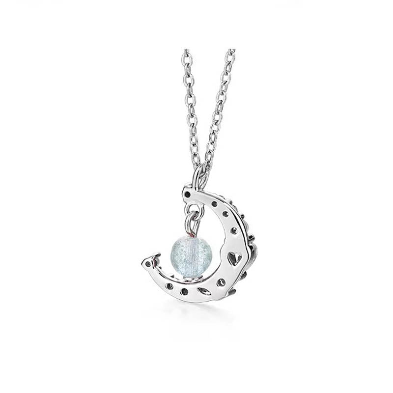 Wear FengShui Strawberry Quartz Blue Crystal Love Healing Necklace