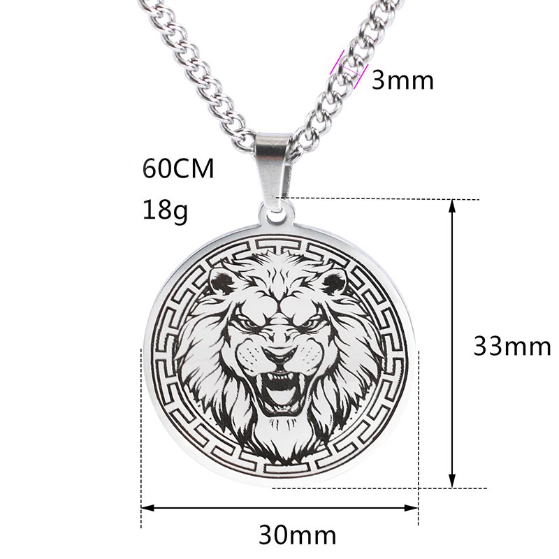Wear FengShui Animal Titanium Steel Chain Necklace Protection Pendant