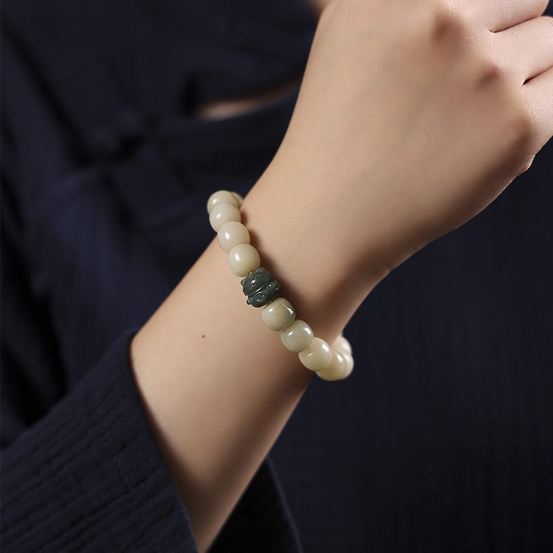Wear FengShui Lucky Cat Bodhi Seed Cat Paw Peace Bracelet