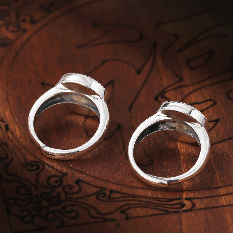 Wear FengShui Tibetan Om Mani Padme Hum Peace Rotatable Ring